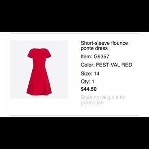 J Crew Factory Ponte Flounce Dress